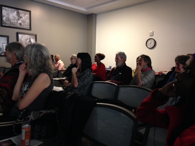 The audience at the ‘Food and Economic Justice Lecture presented by  Christina Hylton, Program Director for Athens Land Trust: Land for Conservation and Community as part of Institute for African American studies lecture series