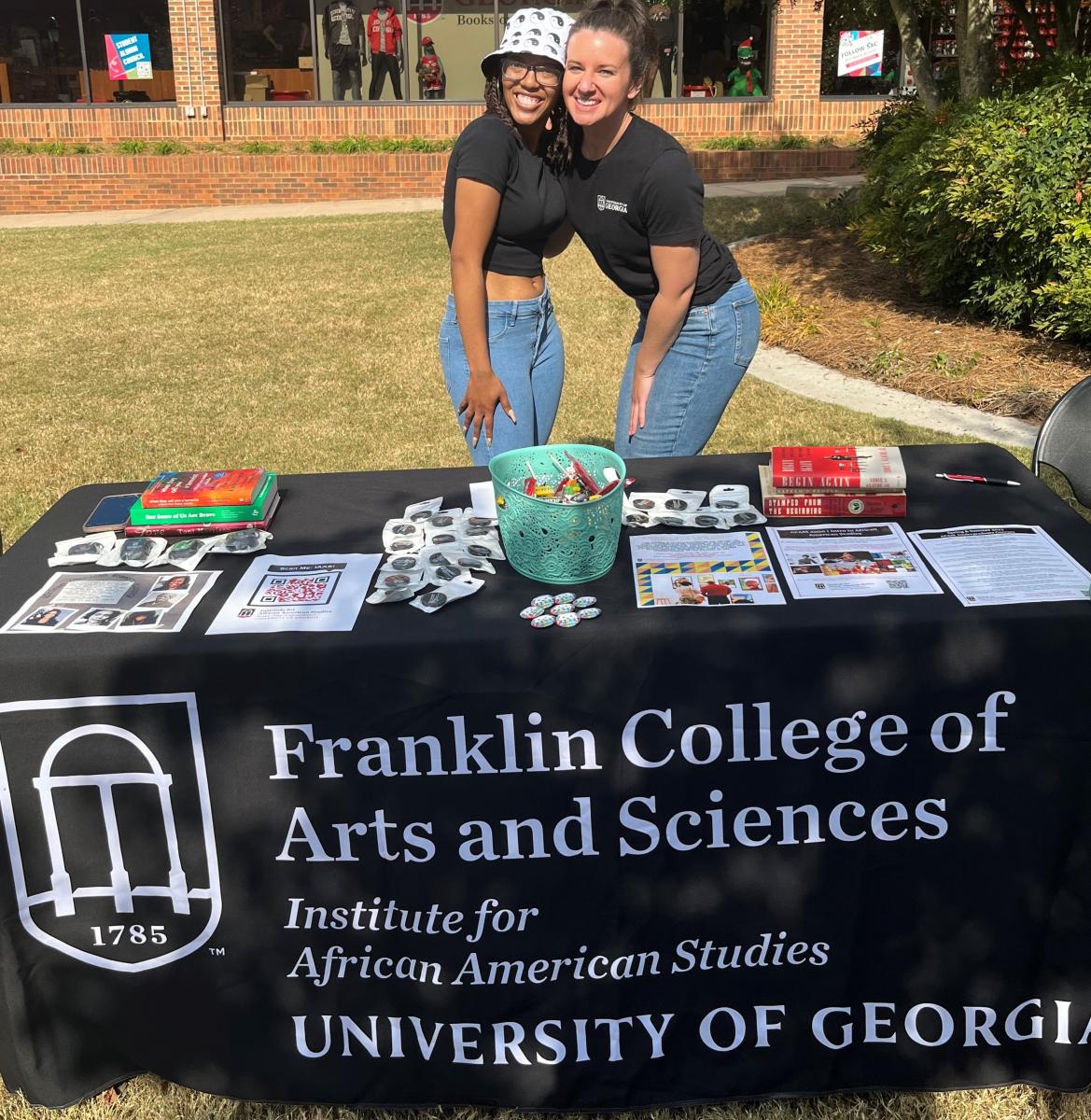 Layla and Chera Jo promote AFAM courses and programs during outreach in Fall 2022