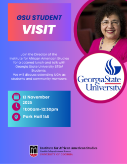 Flyer for GSU Visit