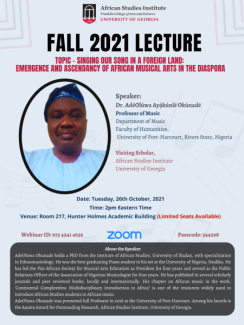 Fall 2021 African Studies Lecture