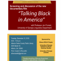 Talking Black in America event poster